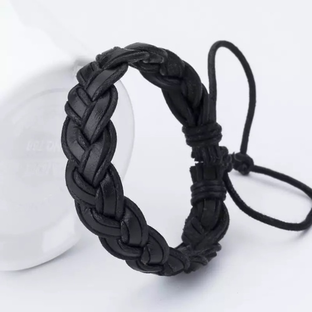 Leather Cross Bracelet​